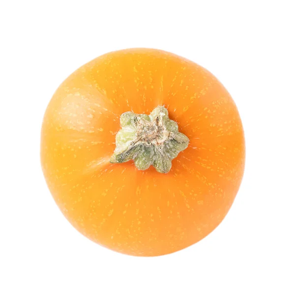 Vista superior de calabaza naranja aislada sobre un fondo blanco. — Foto de Stock