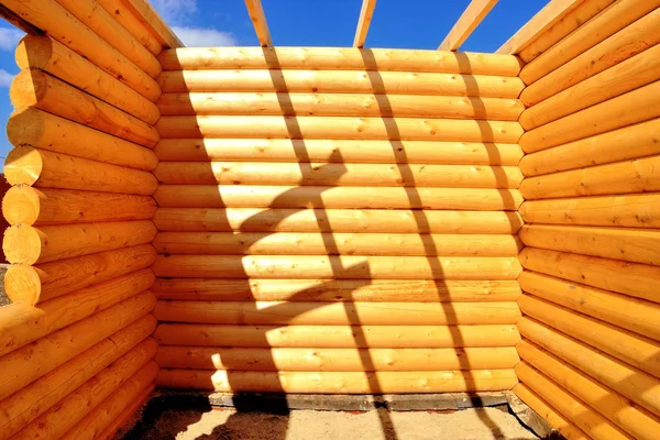 Ξύλινο σπίτι, ξύλινο πλαίσιο — Φωτογραφία Αρχείου