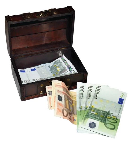 Euró pénz 100 50 20 10 5. elszigetelt — Stock Fotó