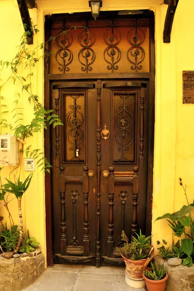 Oude houten deur Stockfoto
