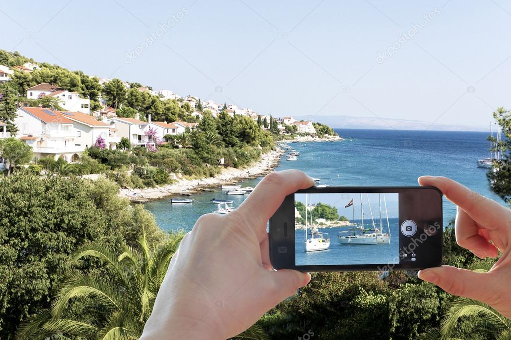 Croatian coast snapshot smartphone
