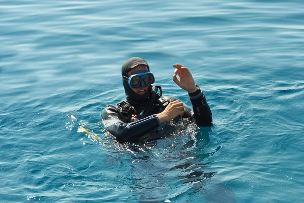 Diver in water