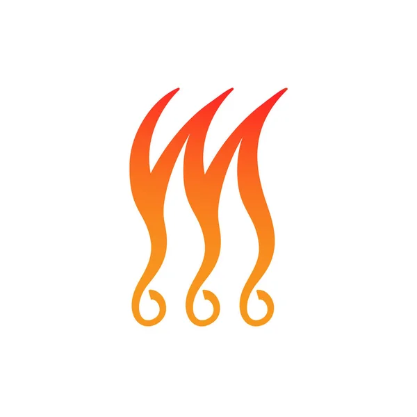 Logo Fuego Moderno Diseño Icono Ilustración Vectorial Con Líneas Llama — Archivo Imágenes Vectoriales
