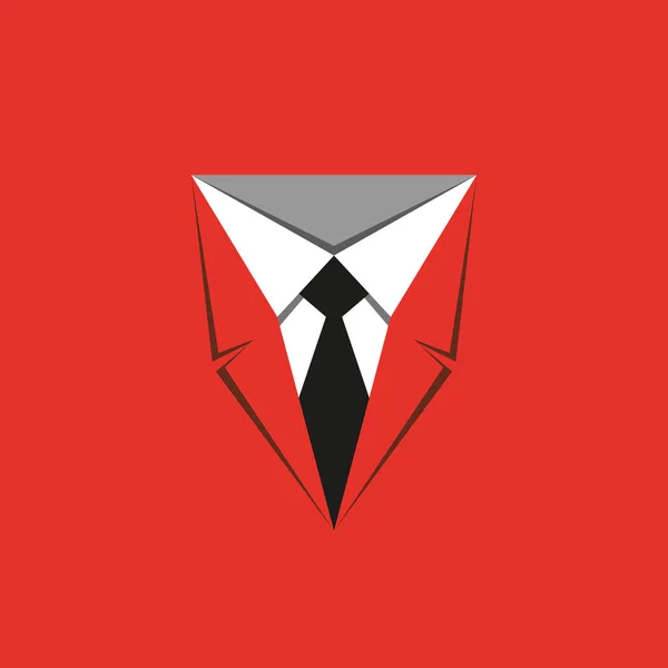 Diseño Plantilla Logotipo Estilo Masculino Con Una Corbata Sobre Fondo — Vector de stock