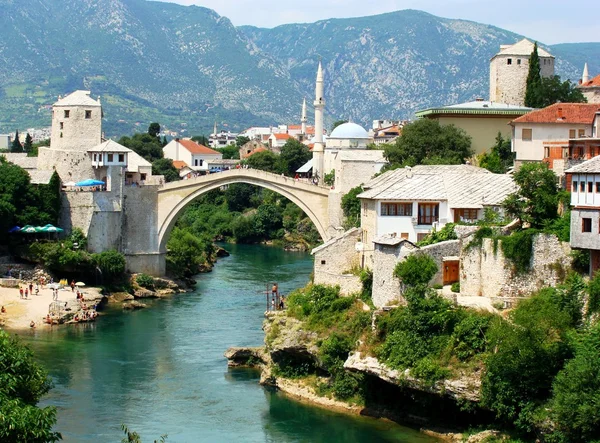 Neretva Nehri Mostar üzerinden köprü Telifsiz Stok Imajlar