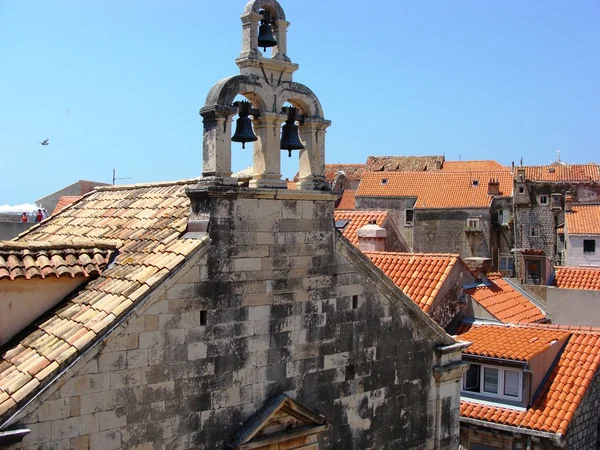 Campanas y campanario, Dubrovnik, Croacia — Foto de Stock