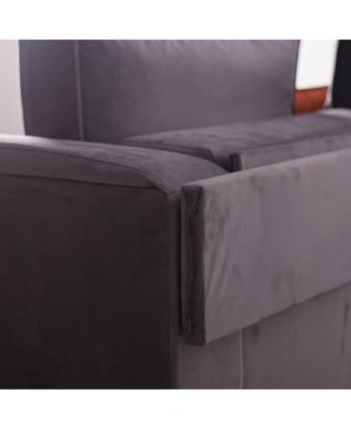 Lüks gri renkli genişletilebilir kanepe