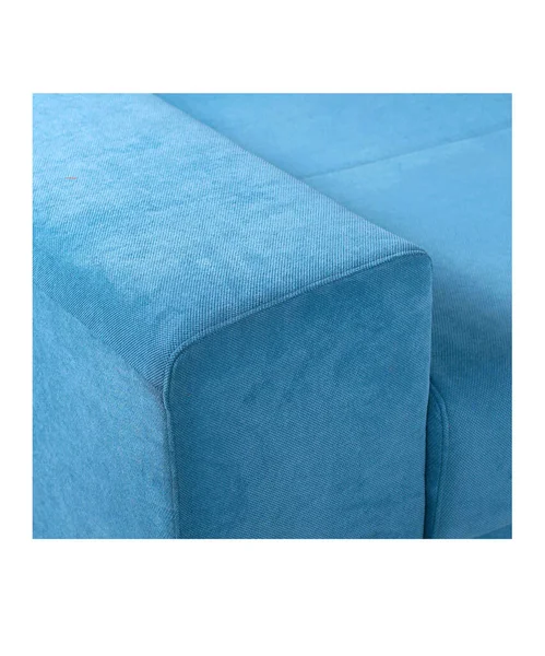 Kolorowe Wyściełane Sofa Zestaw Kolorze Niebieskim — Zdjęcie stockowe