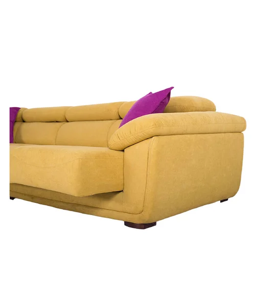 Pink Color Padded Sofa Set Yellow — ストック写真