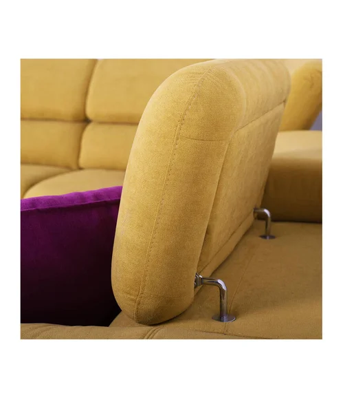 Rosa Gepolstertes Sofa Gelb — Stockfoto