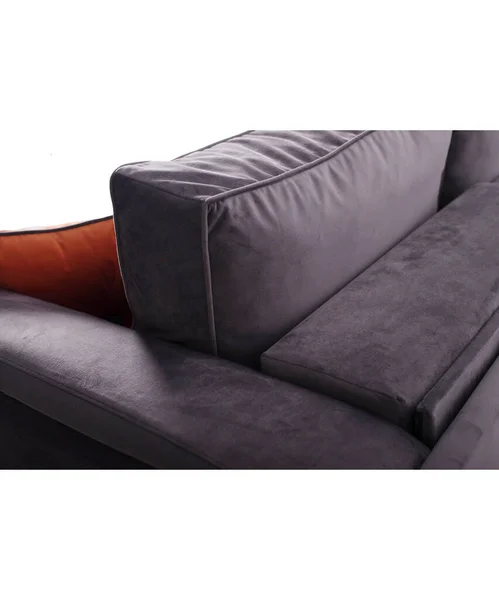 Ausziehbares Sofa Lux Grauer Farbe — Stockfoto