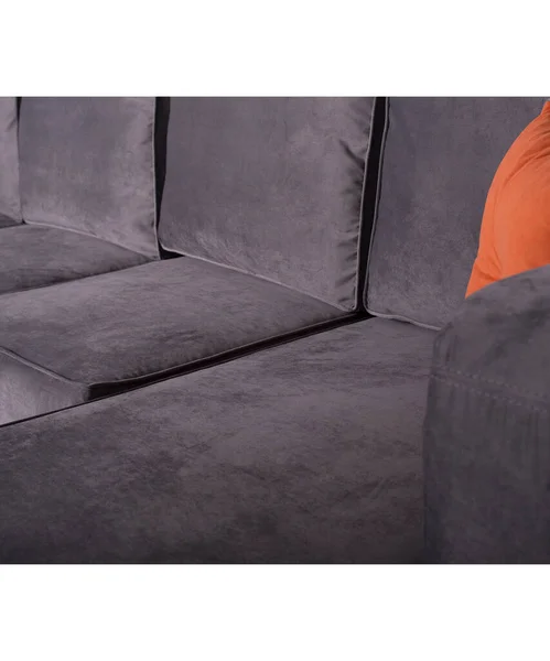 Expandable Sofa Set Lux Gray Color — стоковое фото