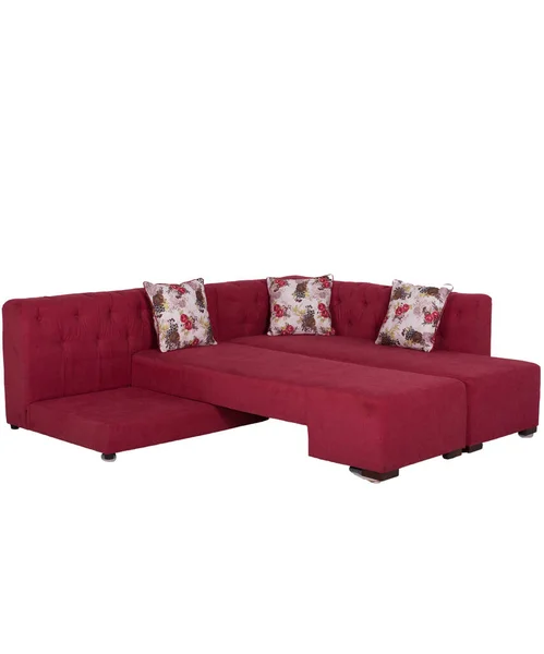 Expandable Storable Padded Sofa Set Red — ストック写真