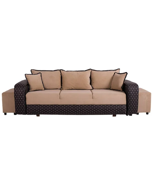 Braunes Erweiterbares Und Aufbewahrbares Sofa Set — Stockfoto