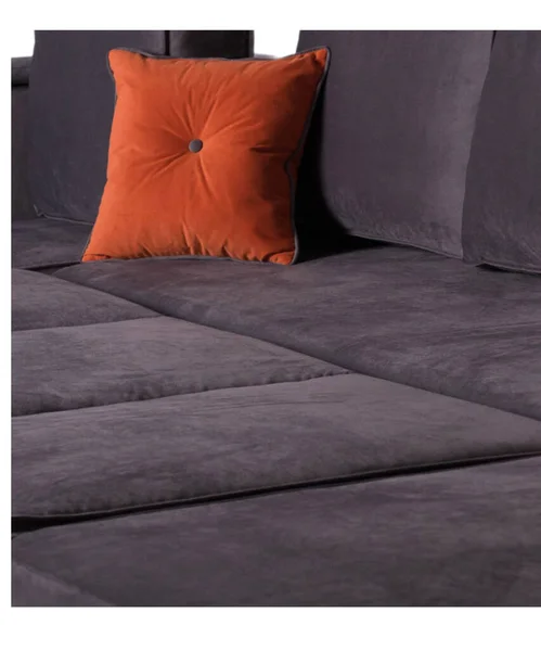 Ausziehbares Sofa Lux Grauer Farbe — Stockfoto
