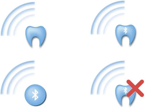 Bluetooth-Symbol auf weiß — Stockfoto