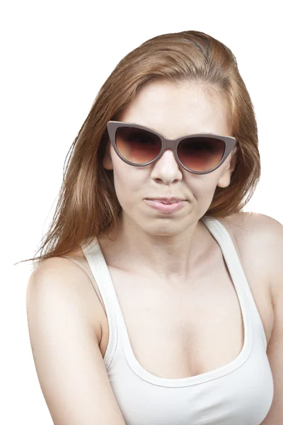 Girl and sunglasses — Stock Photo, Image