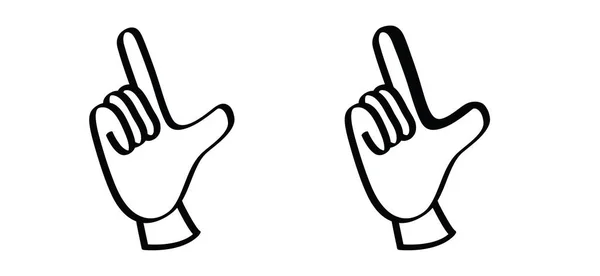 Символ Невдахи Рука Жестика Вибачте Переможець Малюнок Векторний Мультфільм Значок — стоковий вектор
