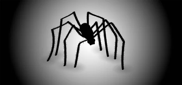 Araña Aterradora Insecto Signo Espeluznante Terror Vectorial Feliz Fiesta Halloween — Vector de stock