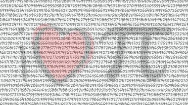 Özel dedektif sembolü ve hareket eden numaralar. Mutlu PI günleri, 14 Mart, Pisagor matematiksel sayı serisi (3.14 3,14 314). Ratios harfleri formül yapısı. Arşimet sürekli irrasyonel sayı videosu