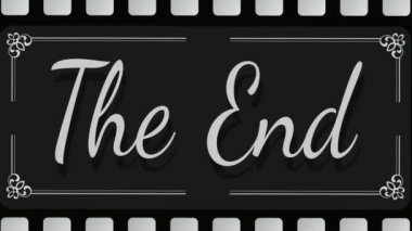 Slogan, son. Eski film şeridi. Eski filmler kareleri soyar. Detaylar, çizikler, işaretler ve tahıllarla dolu eski bir filmin etkisi. Film geri sayımı