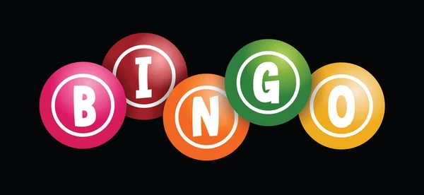 Slogan Bingo Para Loteria Bolas Jogo Chance Ganhar Para Jovens —  Vetores de Stock