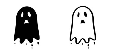 Cadılar Bayramı partinin hayaleti. Düz vektör hayaletler işaret eder. Komik çizgi film korkunç, kusursuz desen. Zombi, Hayalet Festivali 31 Ekim.