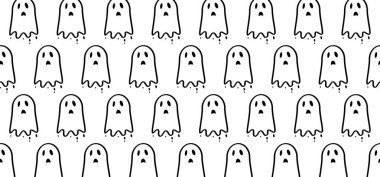 Cadılar Bayramı partinin hayaleti. Düz vektör hayaletler işaret eder. Komik çizgi film korkunç, kusursuz desen. Zombi, Hayalet Festivali 31 Ekim.