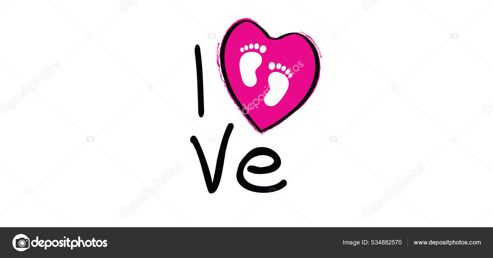 Eslogan Amo Nina Con Signo Pictograma Del Corazon Recien Nacido Vector Grafico Vectorial C Markrademaker Imagen