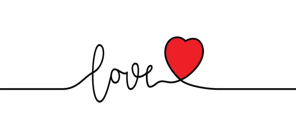 Slogan Liefde Met Hartsymbool Gelukkige Valentijnsdag Valentijnsdag Februari Banner — Stockvector