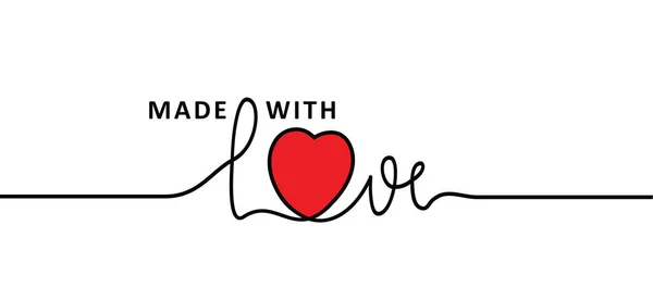 Slogan Amo Banner Amor Com Símbolo Coração Amor Coração Mês — Vetor de Stock