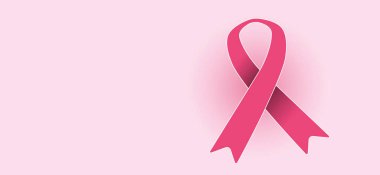 Pembe kurdele ve gül arkaplan afişi. Ulusal Göğüs Kanseri Bilinci Ayı. Ekim, önleme ayı konsepti. Kurdele piktogramı. Kadınların sağlık sembolü.