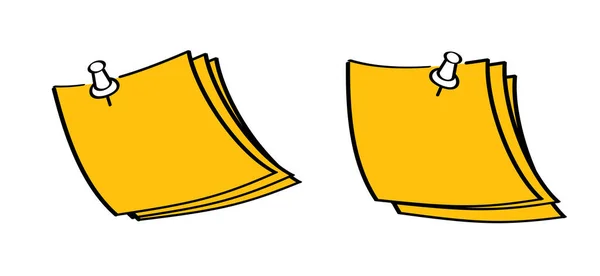 Poštovní Papír Poznámka Poznámkový Papír Ikonou Tlačítka Karikatura Komiksové Logo — Stockový vektor