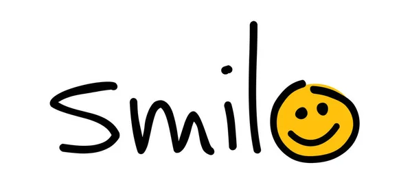 Slogan Glimlach Elke Dag Vectorontwerp Inspiratieboodschap Moment Motivatie Met Een — Stockvector