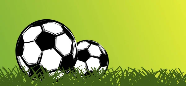 Balle Foot Grunge Noire Vectorielle Plate Football Grincheux Cartoon Sport — Image vectorielle