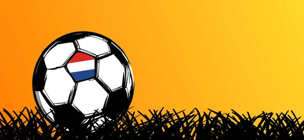 Vlakke Vector Zwarte Grunge Voetbal Grungy Voetbal Cartoon Sport Pictogram — Stockvector