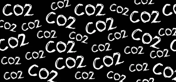 Emisiones Dióxido Carbono Contaminación Atmosférica Por Co2 Signo Vectorial Plano — Vector de stock