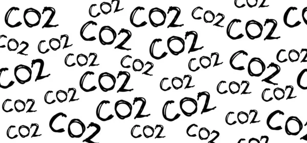 Emisiones Dióxido Carbono Contaminación Atmosférica Por Co2 Signo Vectorial Plano — Vector de stock