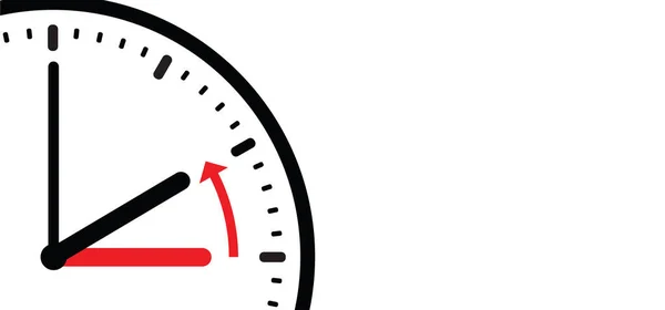 Relógios São Ajustados Para Frente Uma Hora Perto Início Primavera —  Vetores de Stock
