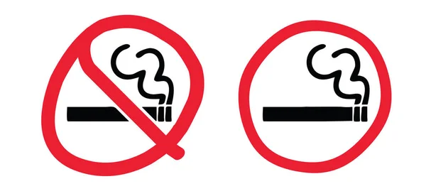 Parar Não Fume Droga Sinal Zona Livre Fumaça Incluindo Cigarros — Vetor de Stock
