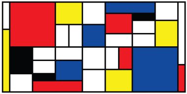 Damalı Piet Mondrian tarzı öykünme. Hollanda sanat tarihi ve Hollanda ressamı. Hollanda mozaiği ya da kontrol hattı deseni. Retro pop sanat deseni
