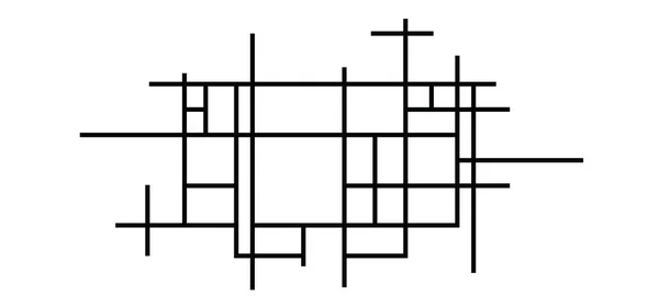 Checkered Piet Mondrian Stil Emulering Nederländernas Konsthistoria Och Holländsk Konstnär — Stock vektor