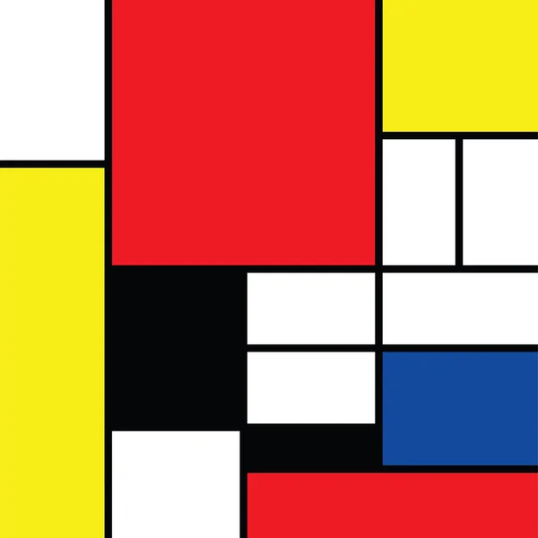 Emulación Cuadros Del Estilo Piet Mondrian Netherlands Art History Holland — Archivo Imágenes Vectoriales