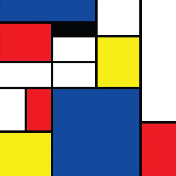 Emulación Cuadros Del Estilo Piet Mondrian Netherlands Art History Holland — Archivo Imágenes Vectoriales