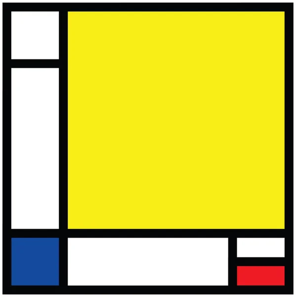 Emulación Cuadros Del Estilo Piet Mondrian Netherlands Art History Holland — Vector de stock