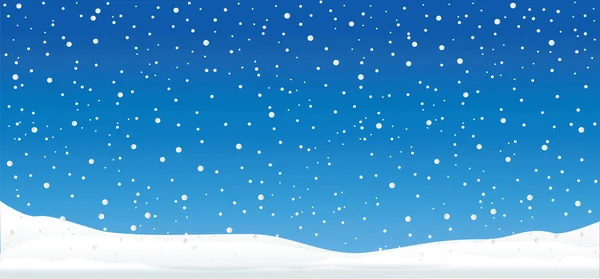 Bonjour Bleu Hiver Paysage Enneigé Drôle Bonhomme Neige Bonhomme Neige — Image vectorielle