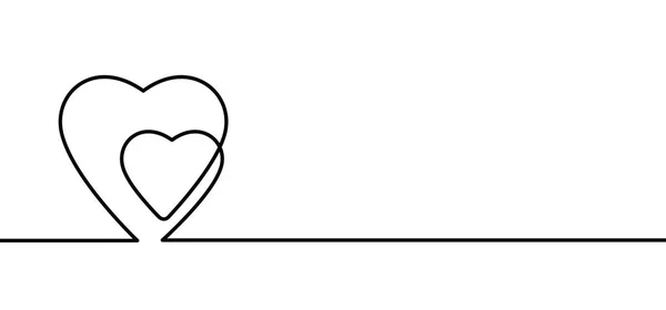 Любовный Баннер Символами Сердца Заднем Плане Днем Святого Валентина Феврале — стоковый вектор