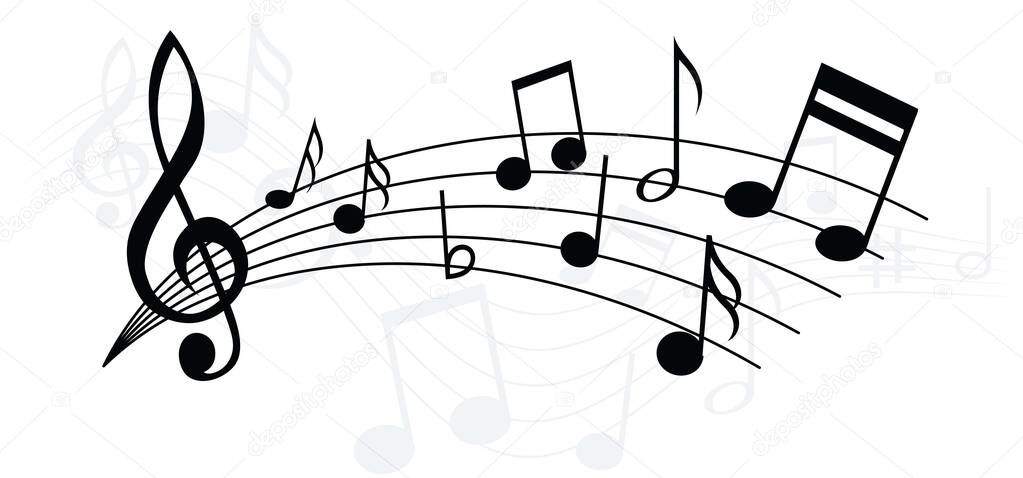 Mzik Notalar Personel Mzik Notas Temas Iin Stave Satr Desenleri  MarkRademaker 535913008'e ait Stok Vektr