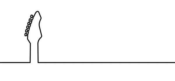 Рисунок Линии Музыкальных Инструментов Электрогитары Значок Музыкального Символа Сотрудников Баннер — стоковый вектор