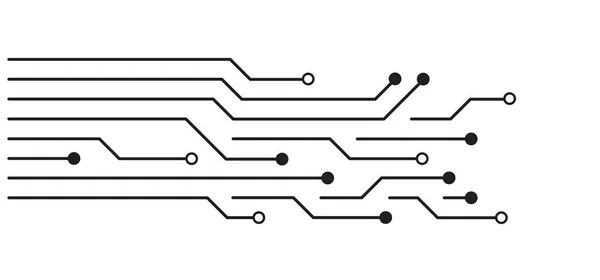 Placa Circuito Placa Mãe Eletrônica Linhas Pontos Conectam Dados Tecnologia — Vetor de Stock
